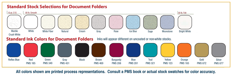 document folders color chart
