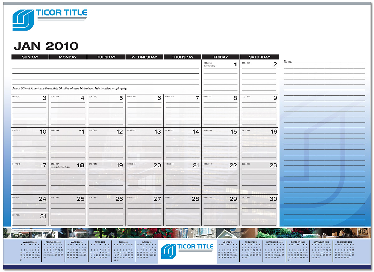 desk pad calendars