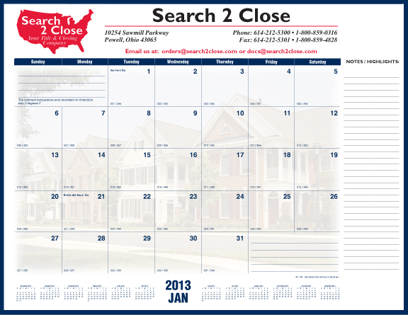 deskpad calendar search 2013