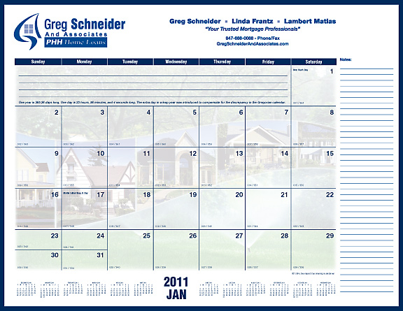 desk pad calendars