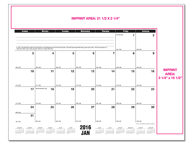 Table Calendar Size : Desk pad calendar grids Table Calendar Size : Desk pad calendar grids
