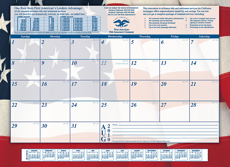 Desk pad calendars are like a free billboard in your client's office all year long