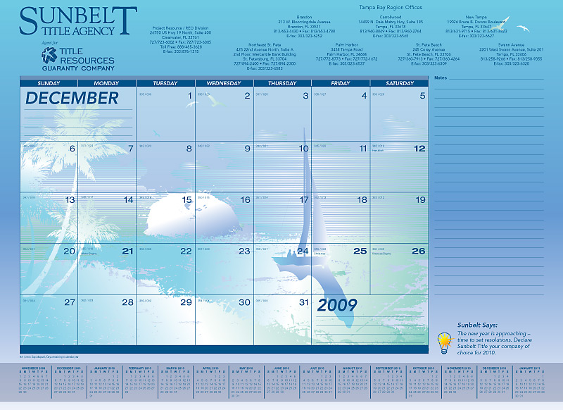 Desk pad calendars are like a free billboard in your client's office all year long