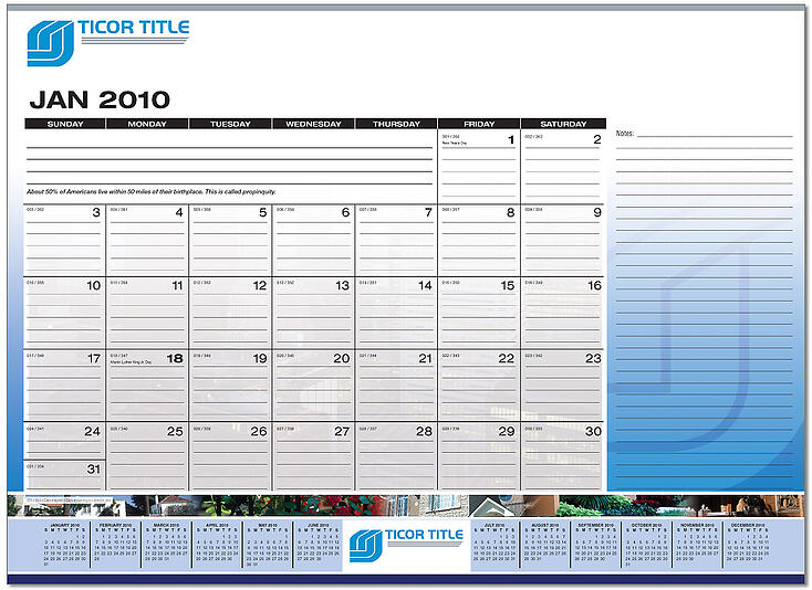 desk pad calendars