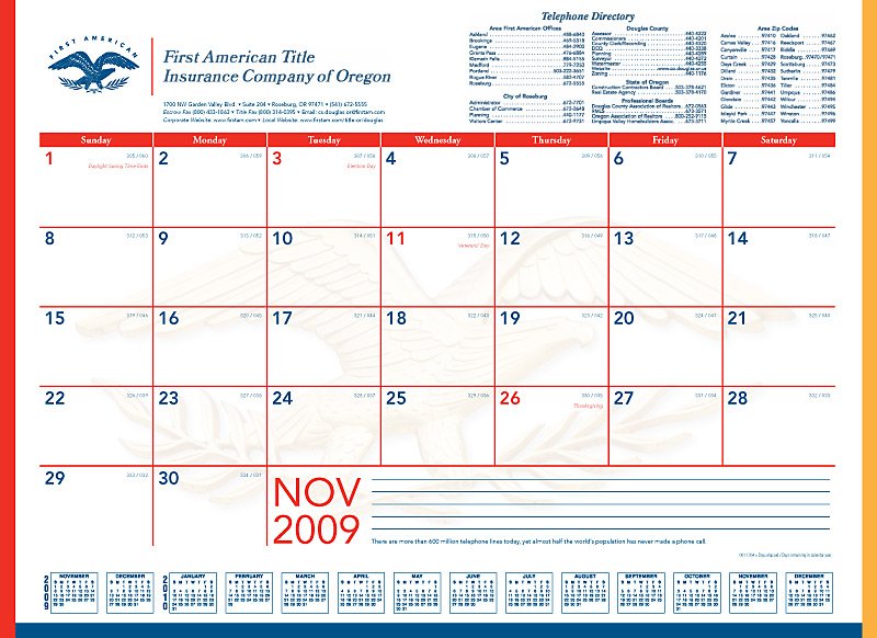 Desk pad calendars are like a free billboard in your client's office all year long
