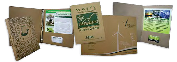 Recycled presentation folders