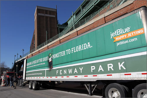 The Red Sox turned their Spring Training moving truck into a marketing/branding vehicle, literally!
