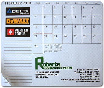 Personalized Calendar Mouse Pad