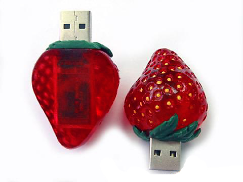 Strawberry flash drives