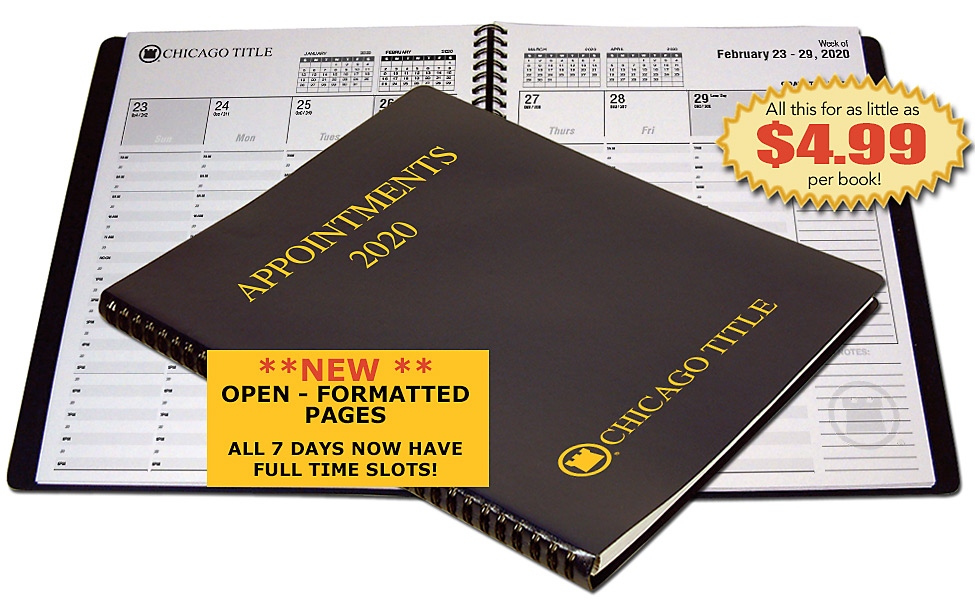 chicago title western appointment books appointment book 2015